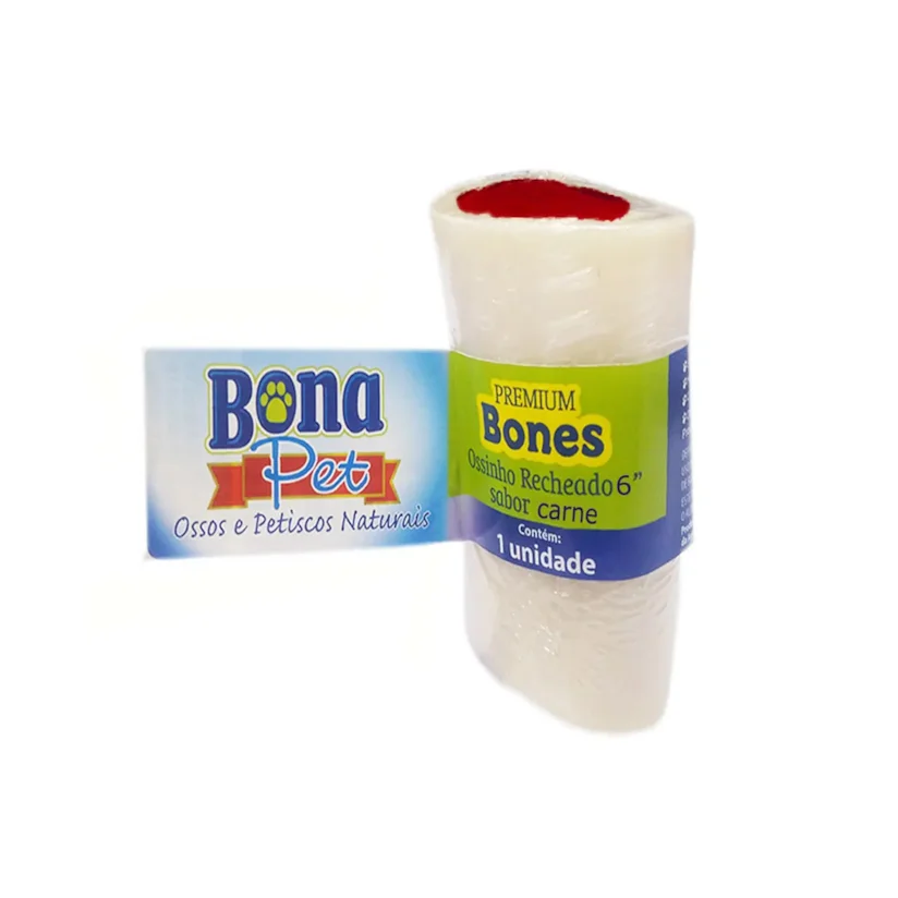 Osso Bonapet para Cães Natural Recheado Sabor Carne 6