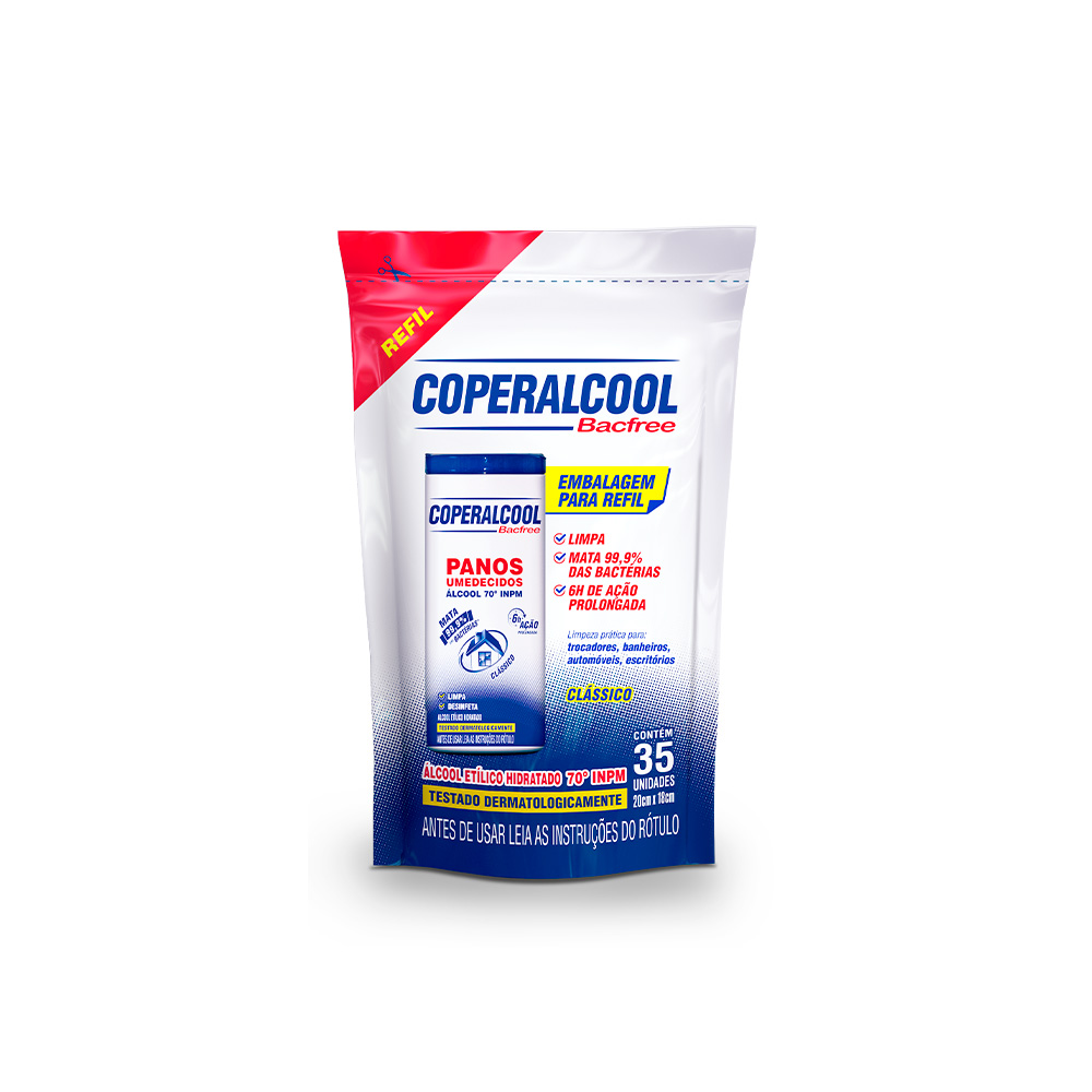 Refil Panos Umedecidos Coperalcool Alcool 70