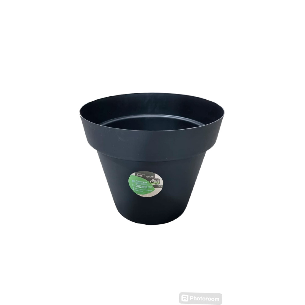 Vaso Okla Bari Eco com Roda Preto