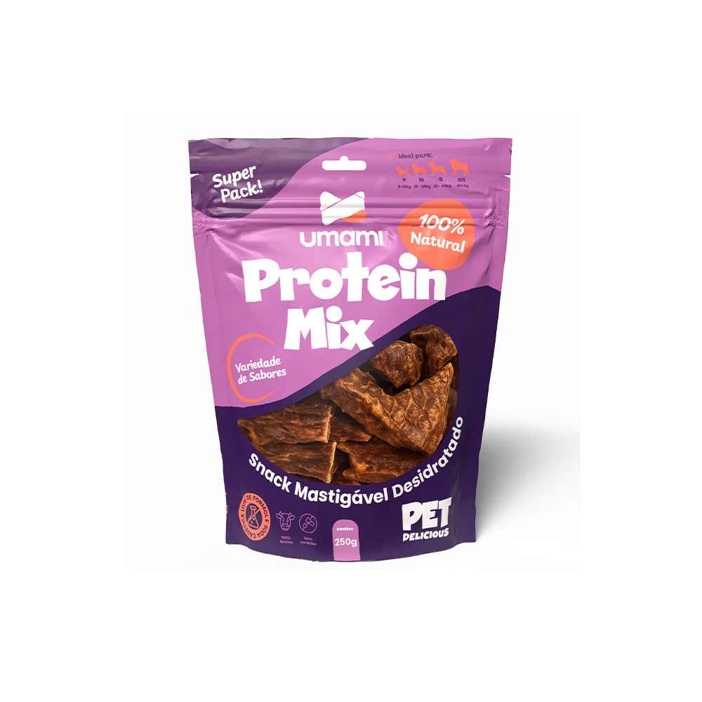 Osso Umami Protein Mix Bovino Desidratado Natural para Cães 250 g