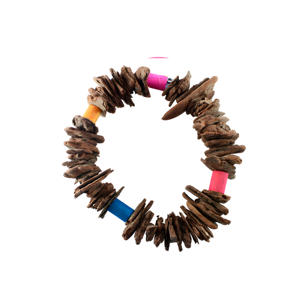 Brinquedo Animalissimo Balanço com Argola de Casca de Pinus para Pássaros