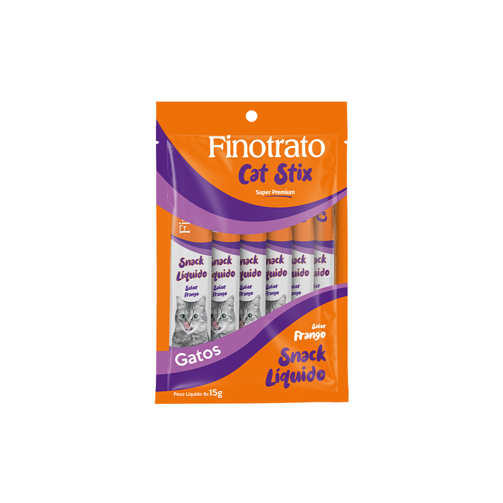Petisco Cremoso Finotrato Cat Stix Frango para Gatos 15 g