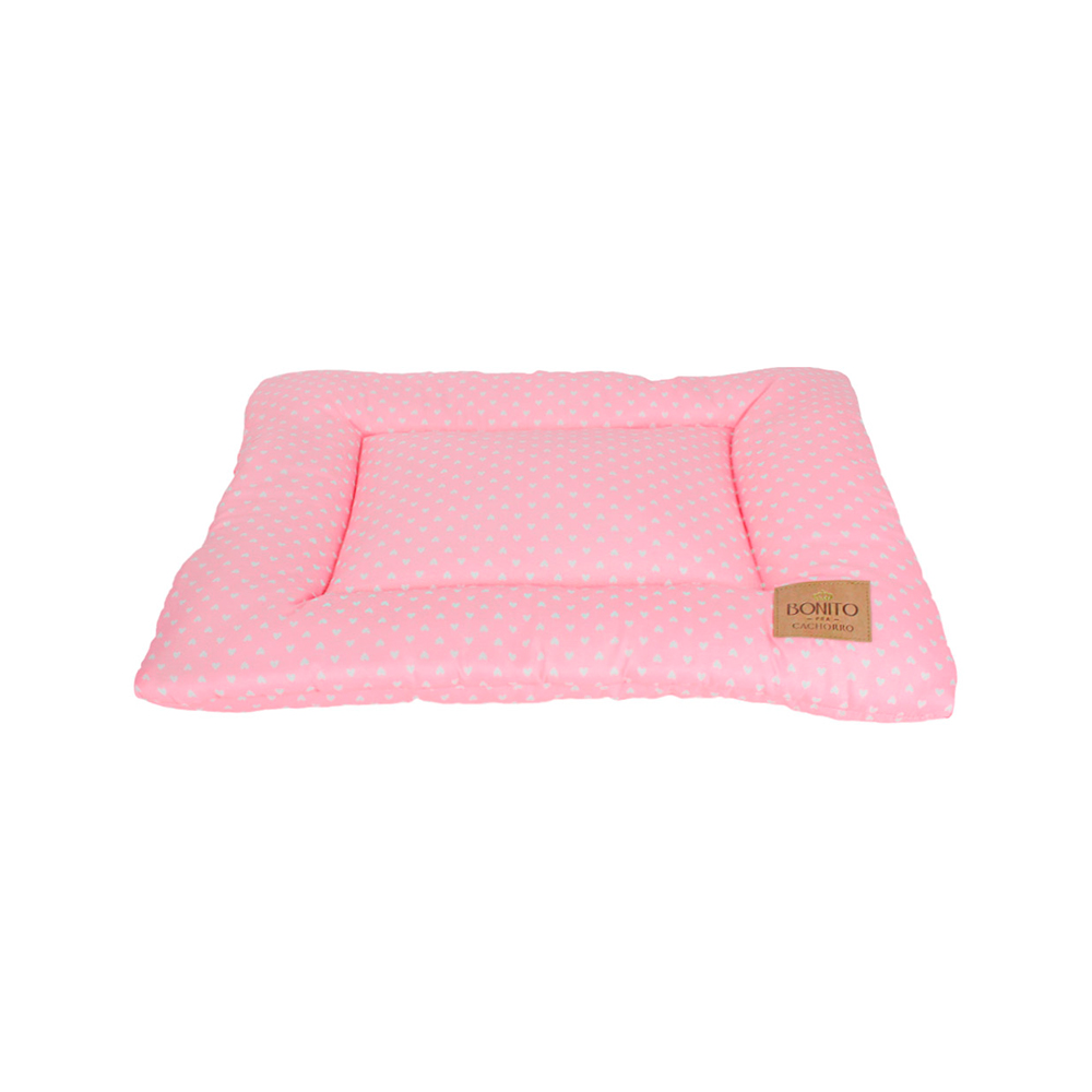 Colchonete Bonito pra Cachorro Estampado Coração Rosa para Cães e Gatos