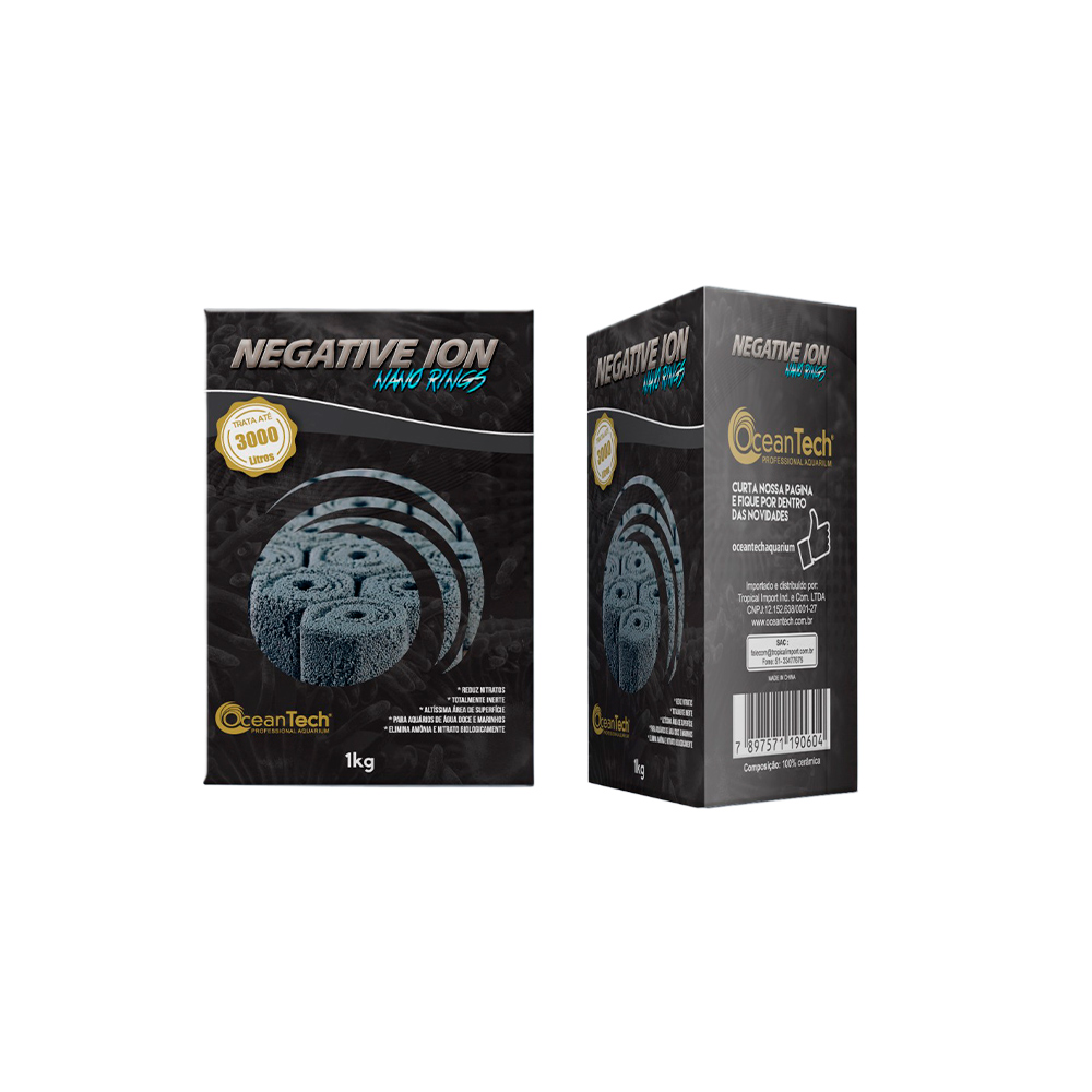 Mídia Biológica Nano Rings Negative Ion para Aquários 1kg