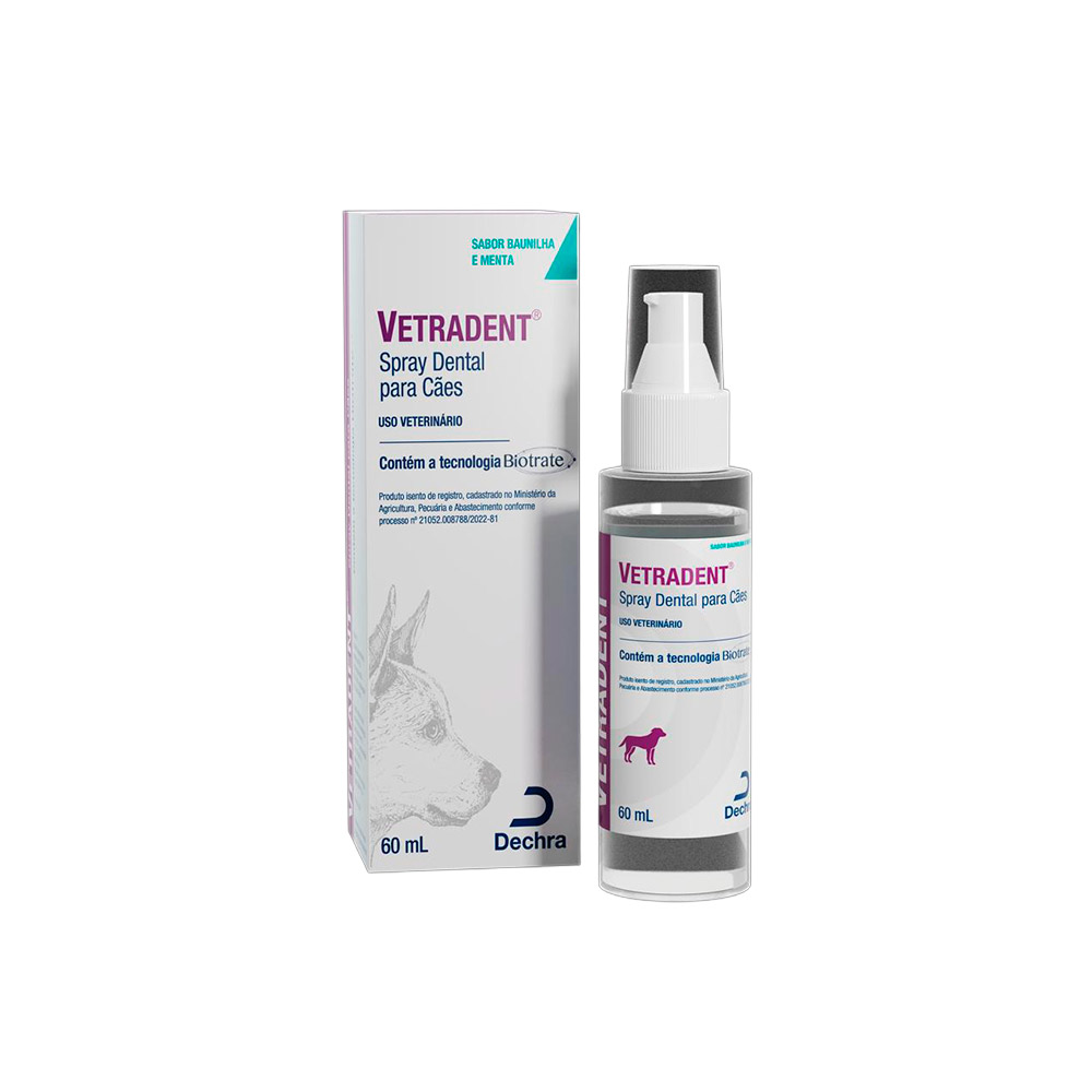 Spray Dental Dechra Vetradent Baunilha e Menta para Cães 60ml