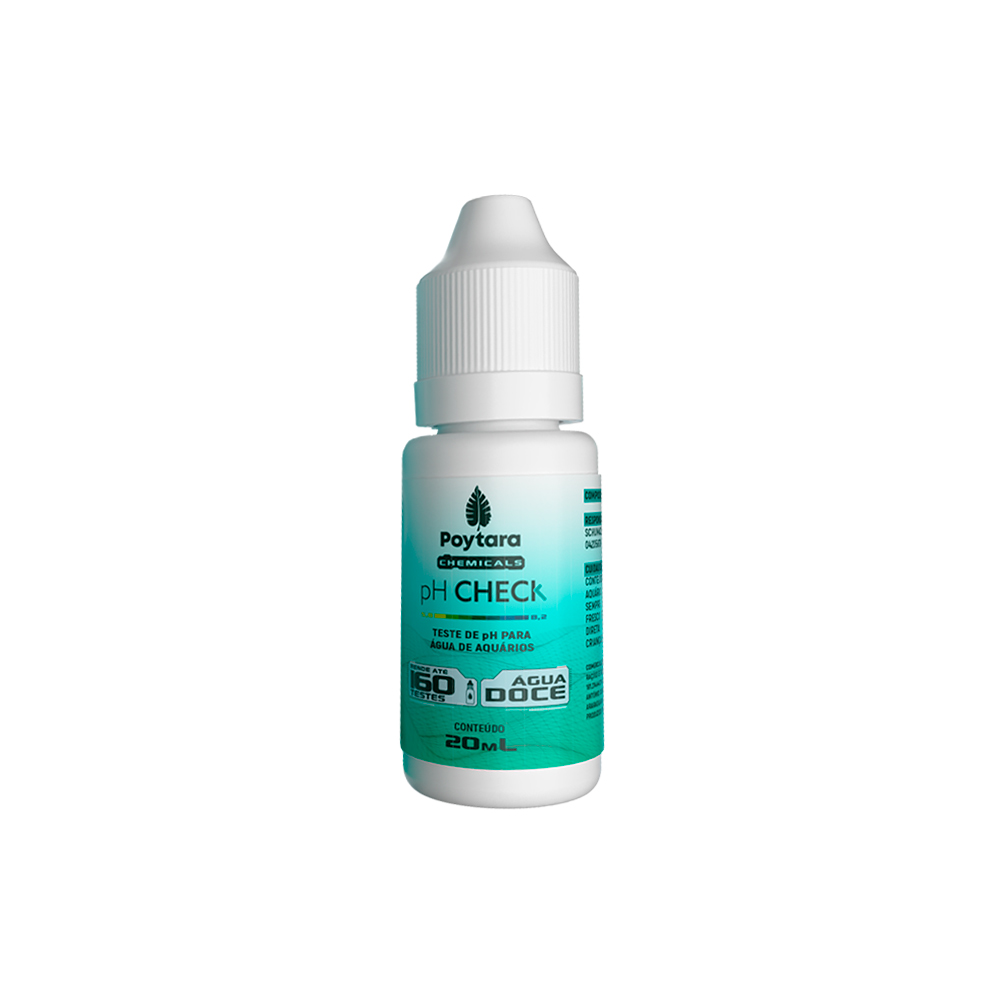 Teste de PH Poytara Chemicals Check para Aquários 20 ml