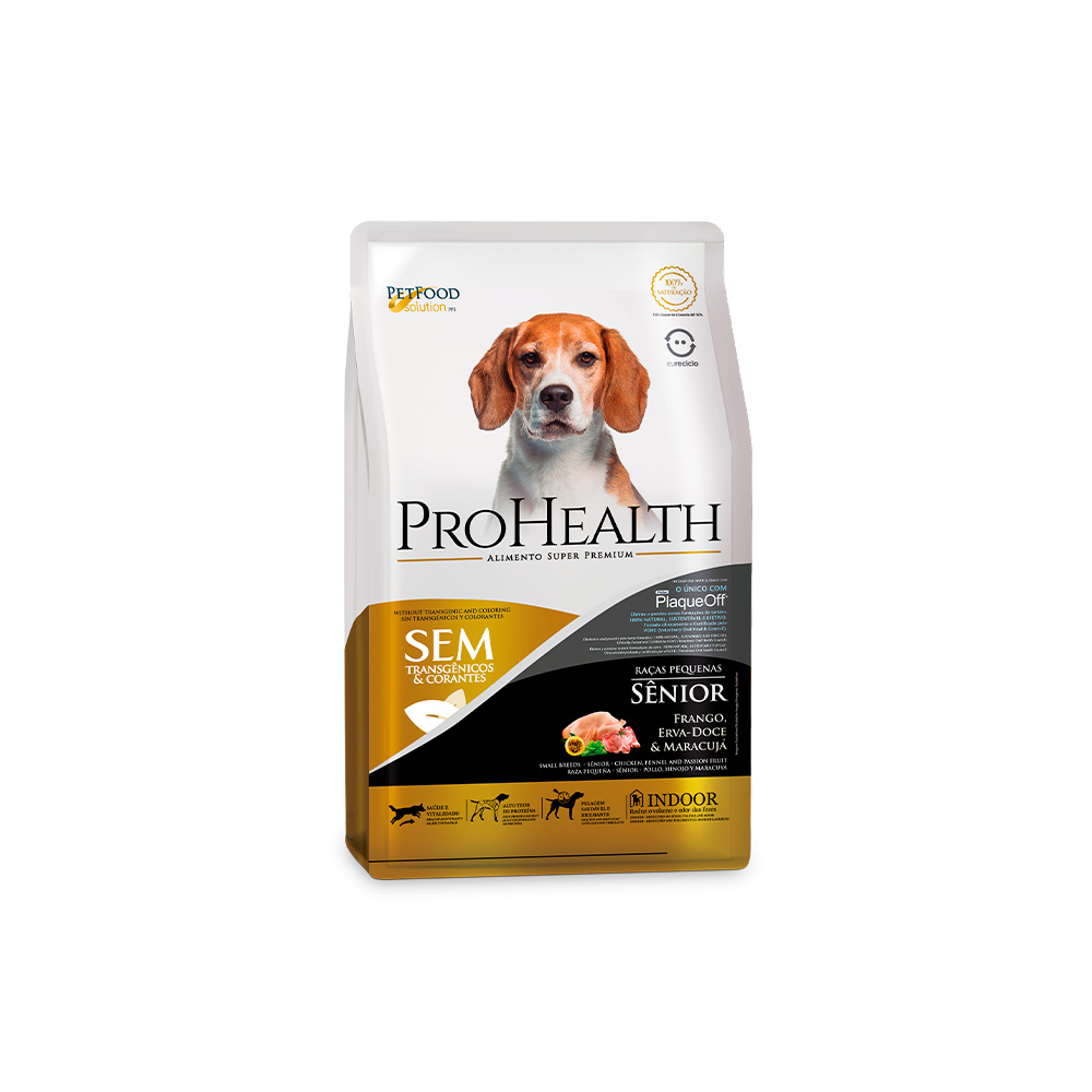 Ração ProHealth para Cães Sênior de Porte Pequeno Sabor Frango 10,1 kg