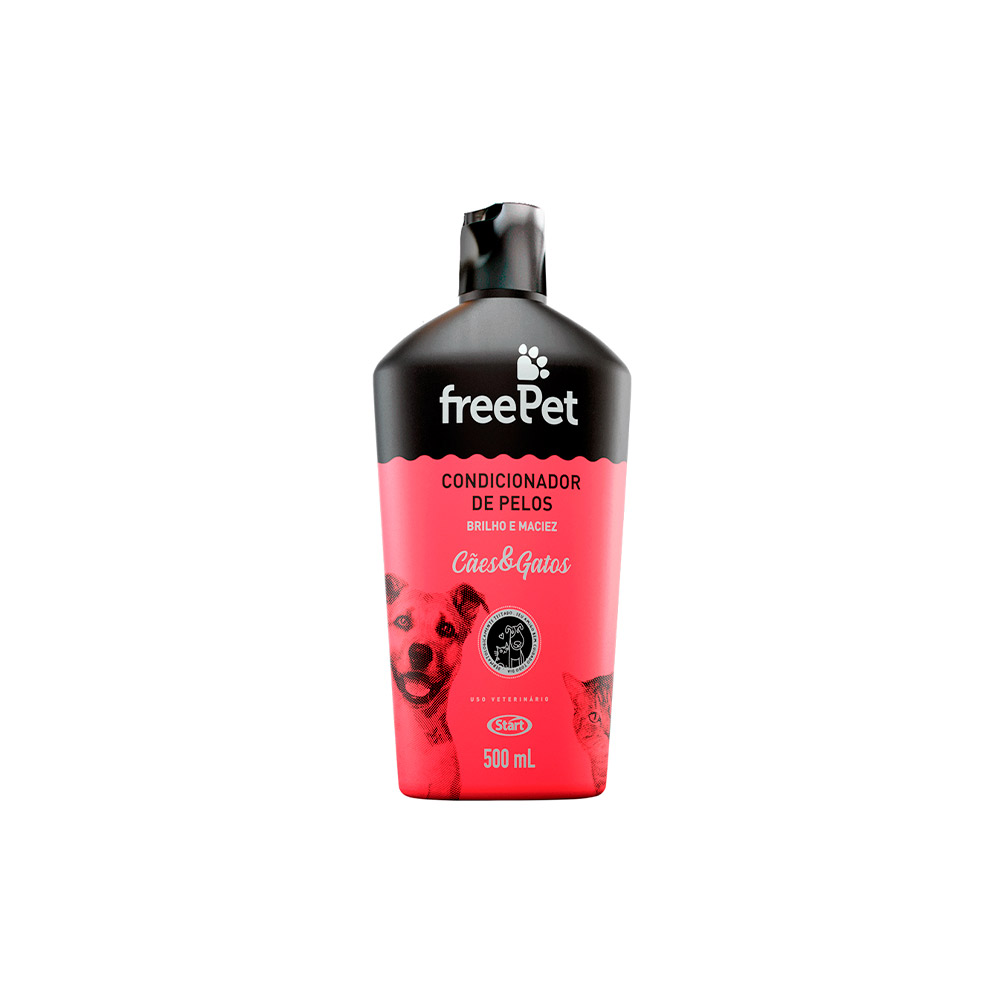 Condicionador de Pelos Free Pet Brilho e Maciez para Cães e Gatos 500 ml