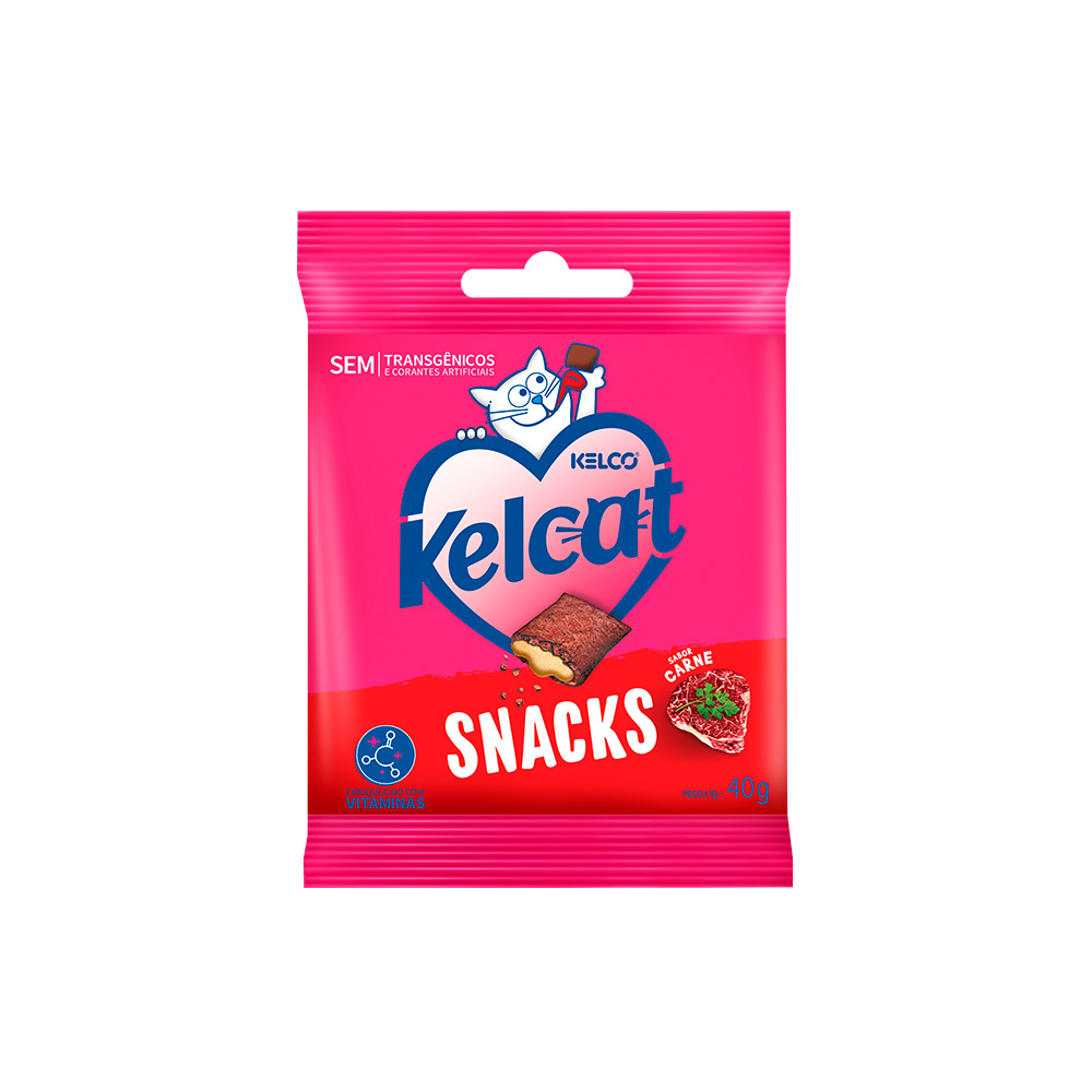 Snack Kelcat para Gatos Sabor Carne 40 g
