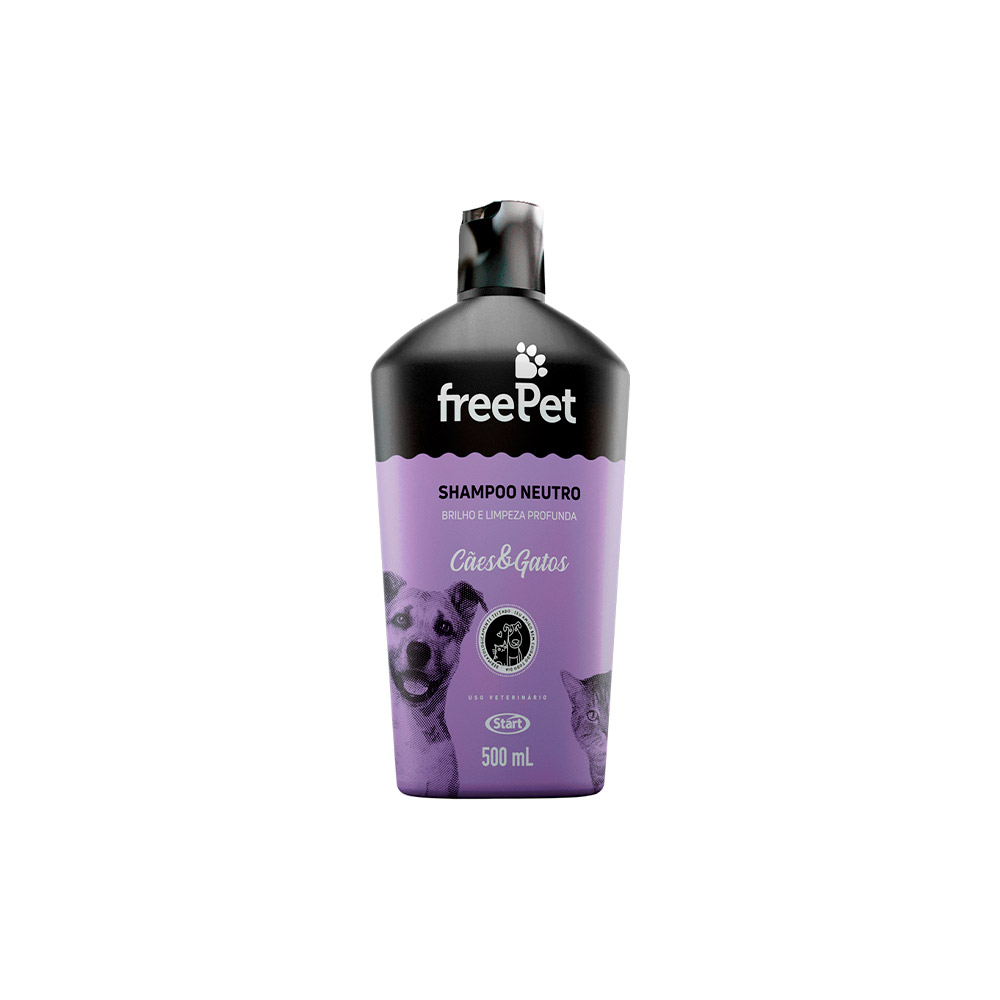 Shampoo Free Pet Neutro para Cães e Gatos 500 ml