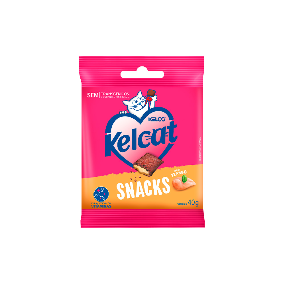 Snack Kelcat para Gatos Sabor Frango 40 g