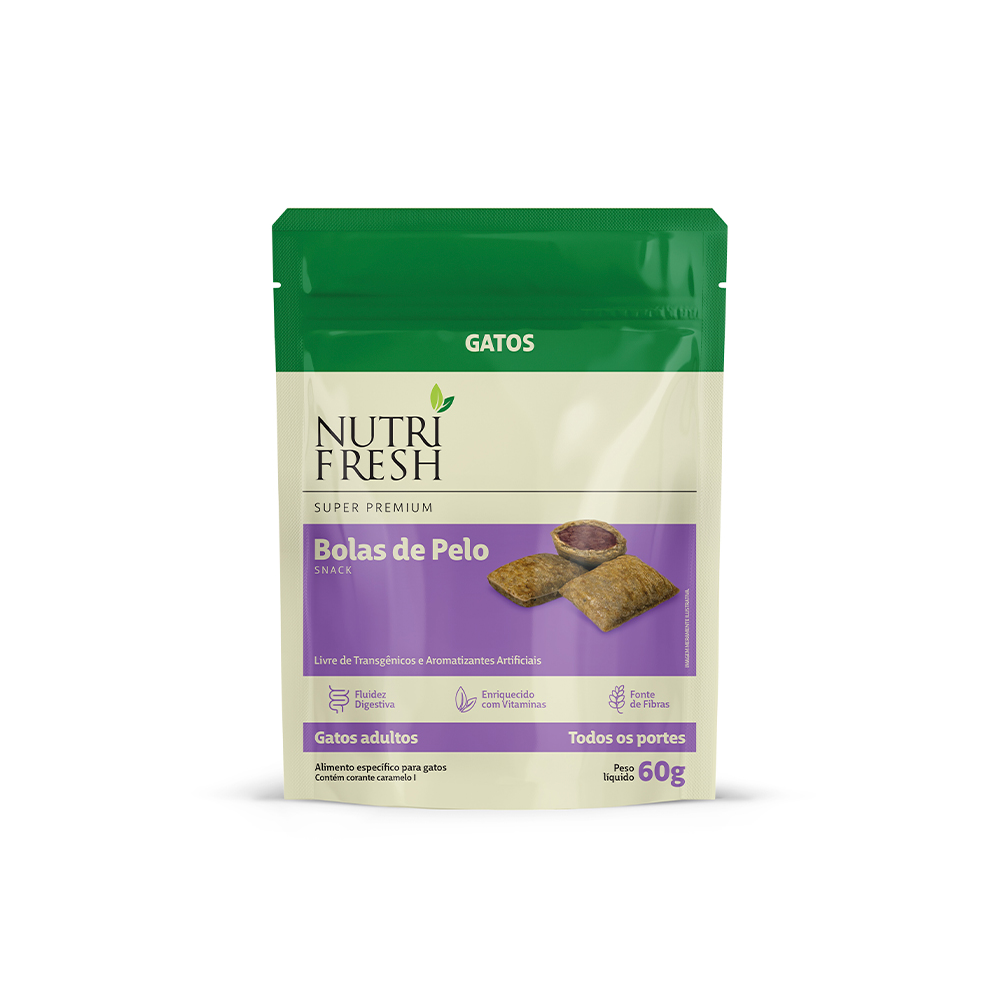 Snack Nutrifresh Bola de Pelos para Gatos Adultos 60 g