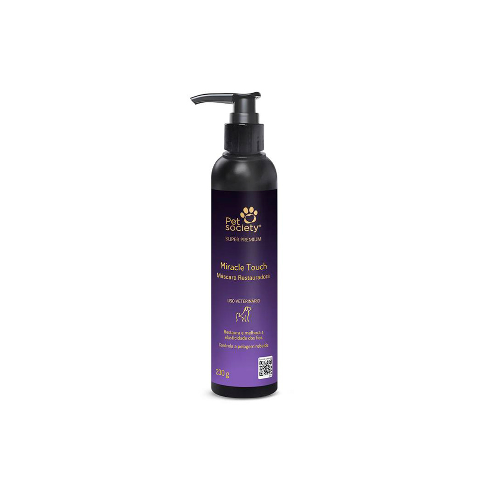 Máscara Hidratante Pet Society Miracle Touch para Cães e Gatos 230 g