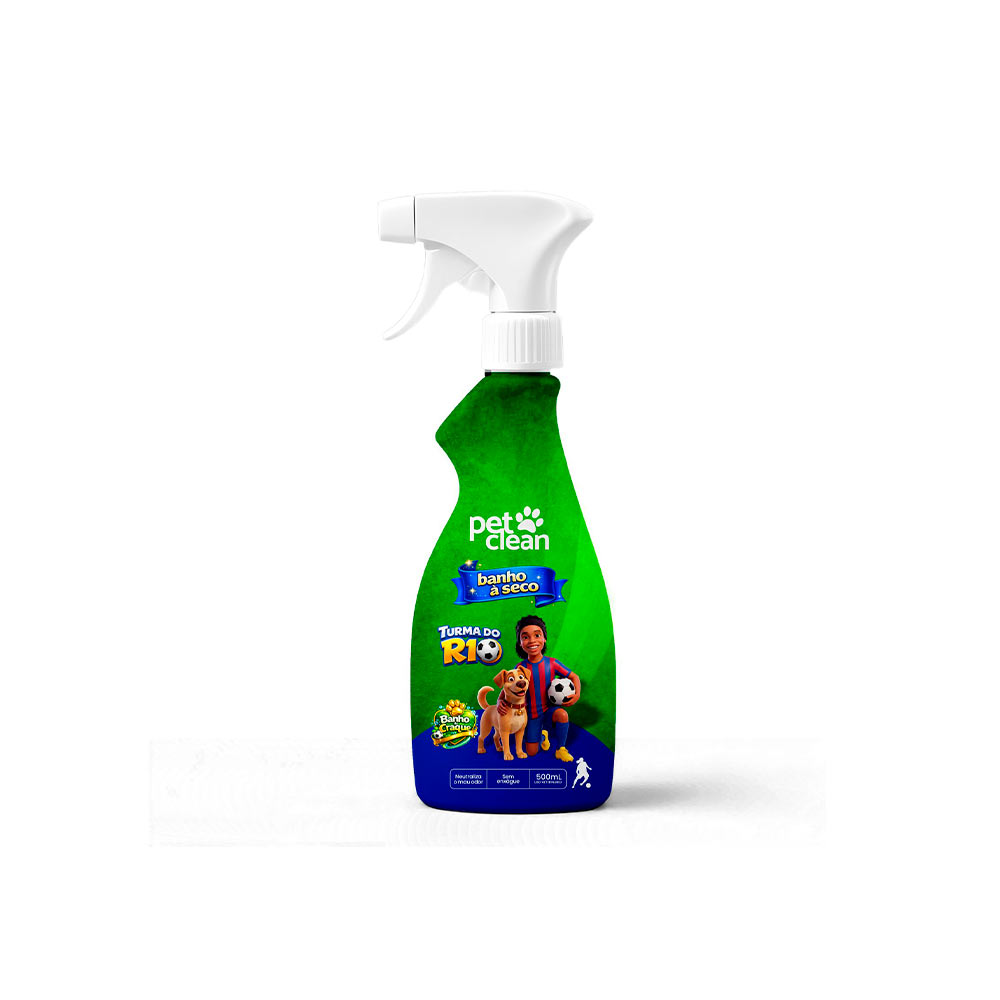 Banho a Seco Pet Clean Turma do R10 para Cães e Gatos 500 ml