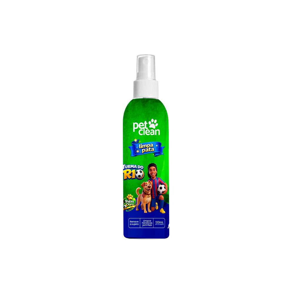 Limpa Patas Pet Clean Turma do R10 para Cães e Gatos 120 ml