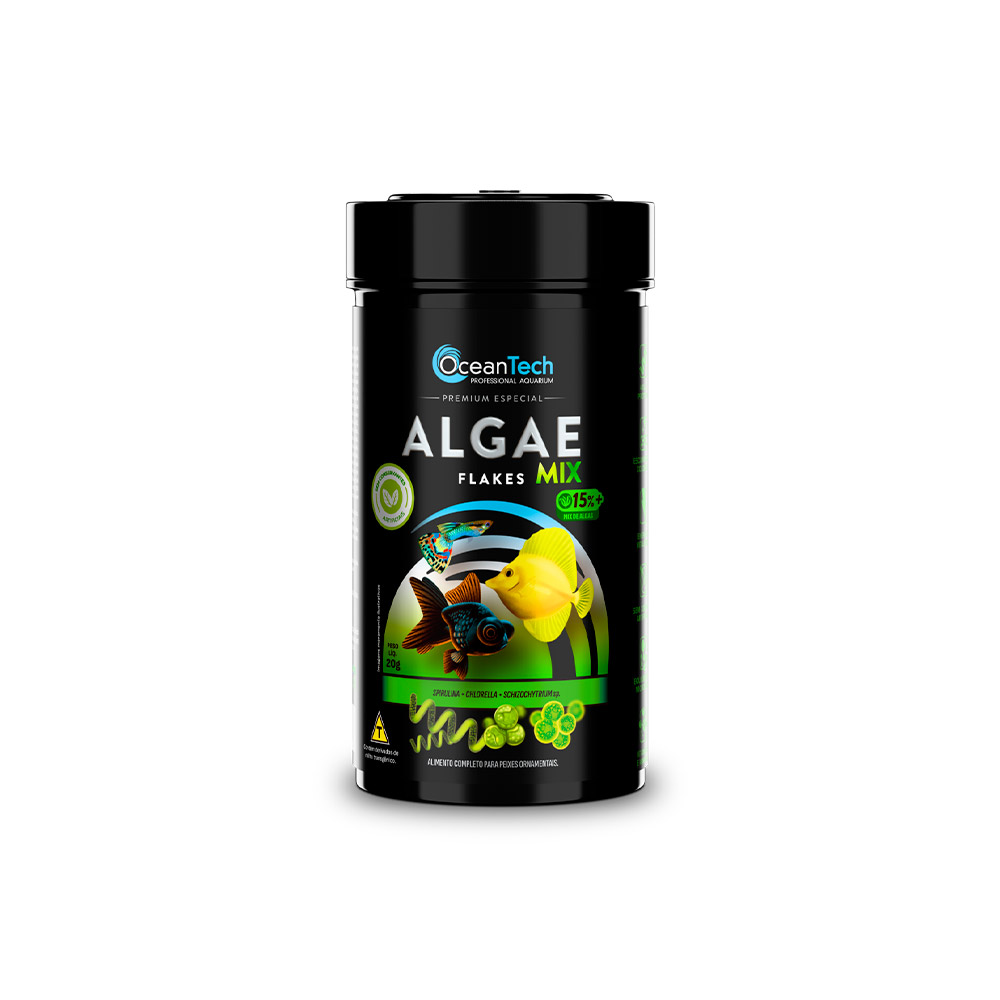Alimento Ocean Tech Algae Flak Mix para Peixes Herbívoros