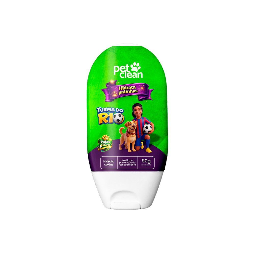 Creme Hidratante Pet Clean Patinhas Turma do R10 para Cães e Gatos 90 g