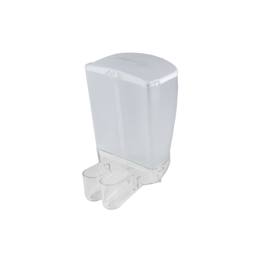 Comedouro InjetFour Dispenser de Sementes 2 Bicos Malha Larga para Pássaros