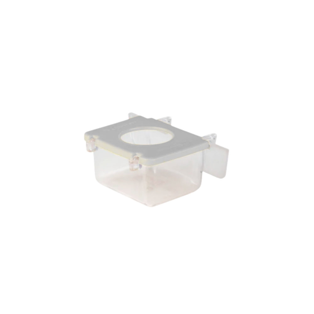 Comedouro Lateral InjetFour 1 Furo Branco para Pássaros 35 ml