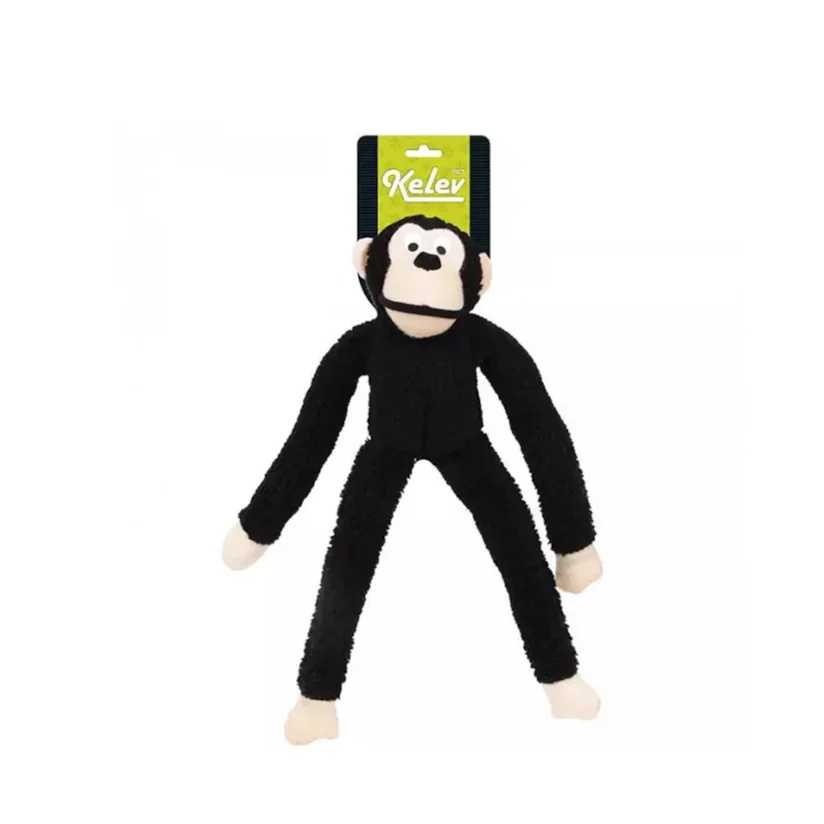Brinquedo Mordedor Cães Pelúcia Macaco Grande Preto Jambo