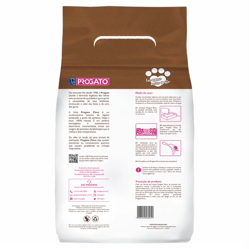 Granulado de Madeira Progato Pinus 1,8kg