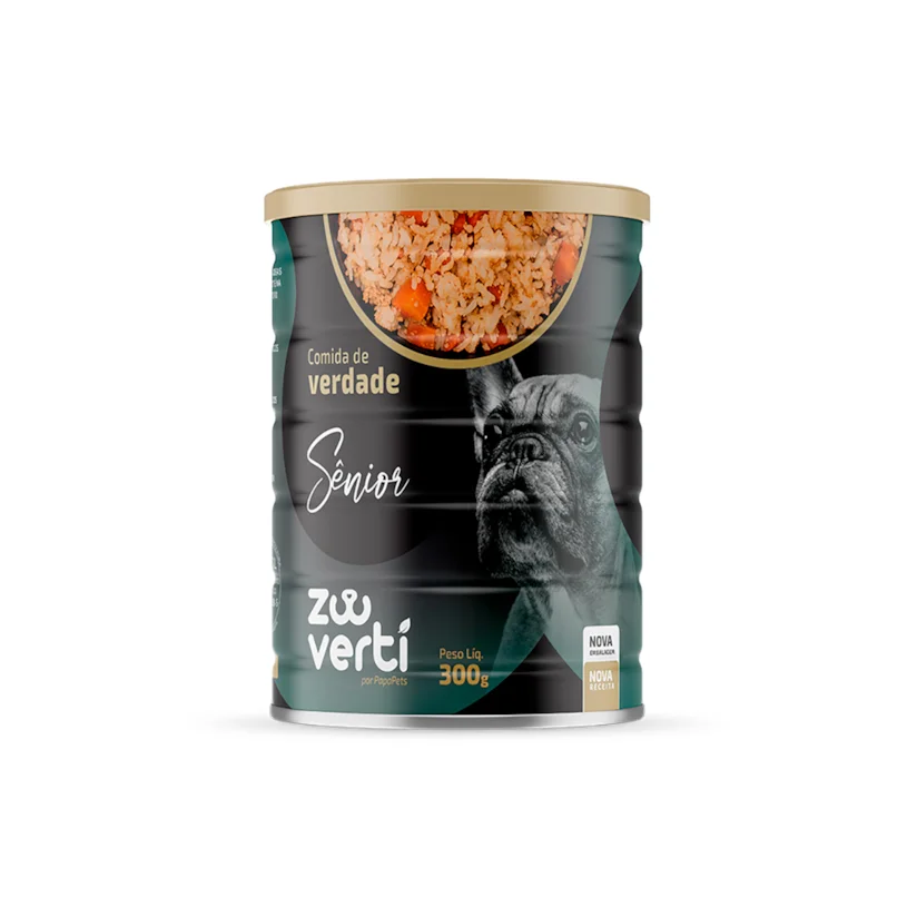 Ração úmida Papapets para Cães Sênior Lata 300g