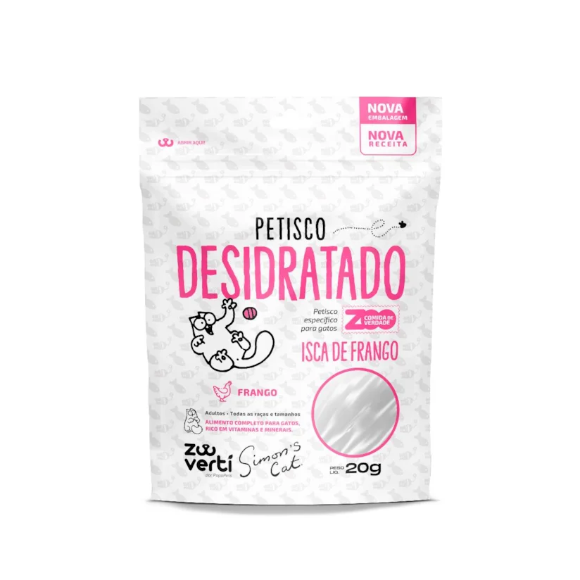 Snack Papapets Cat Simons Isca de Frango 20g