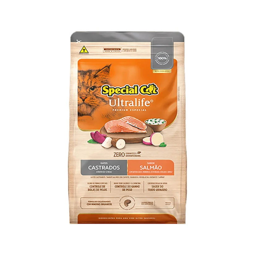Ração Special Cat Ultralife Castrados Salmão 20kg