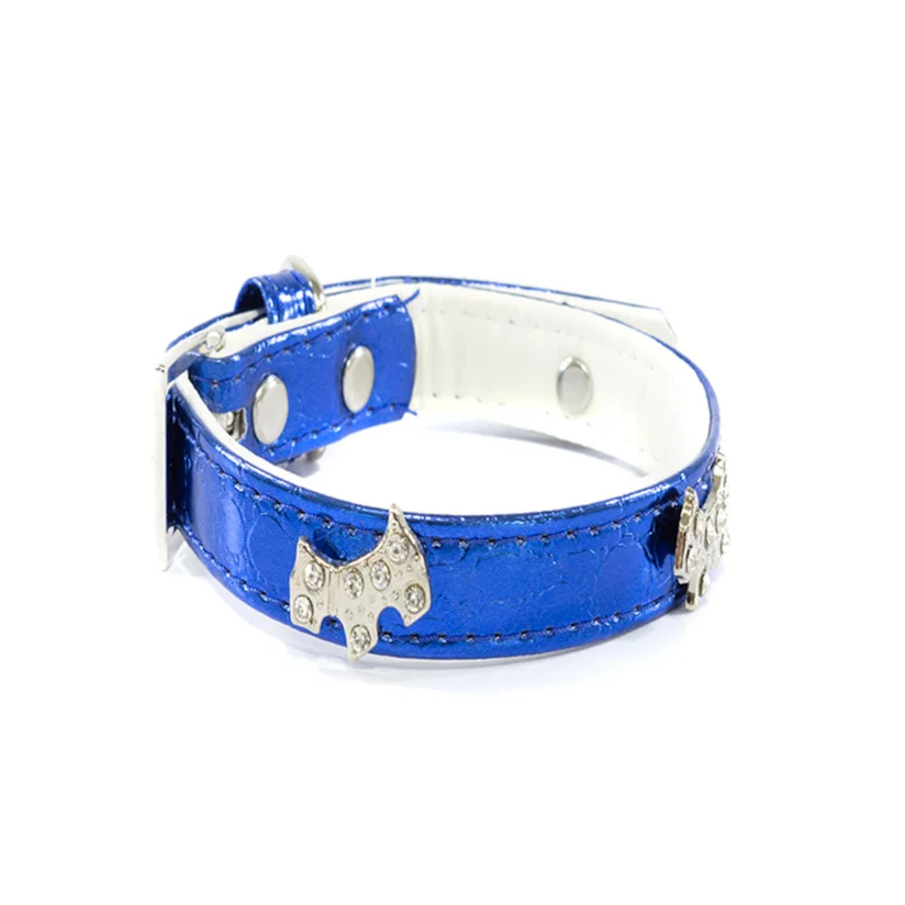Coleira Cães The Pets Fashion Bone Strass Pequena