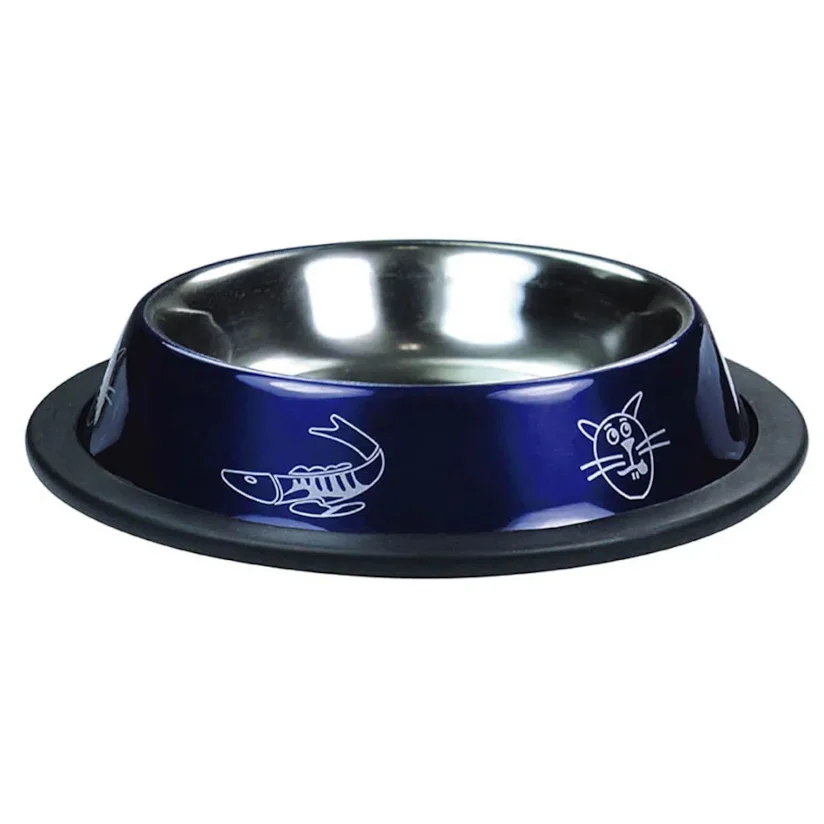 Comedouro Gatos Jambo Inox Anti Derrapante Roxo