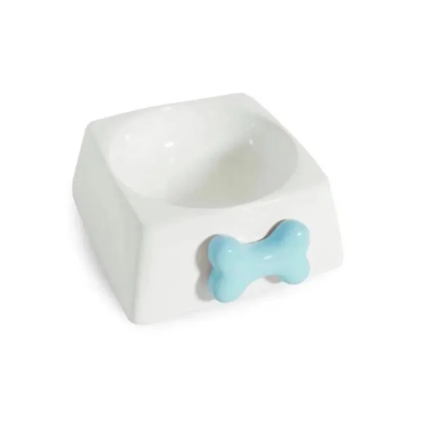 Comedouro Cães The Pets Porcelana Azul 500ml