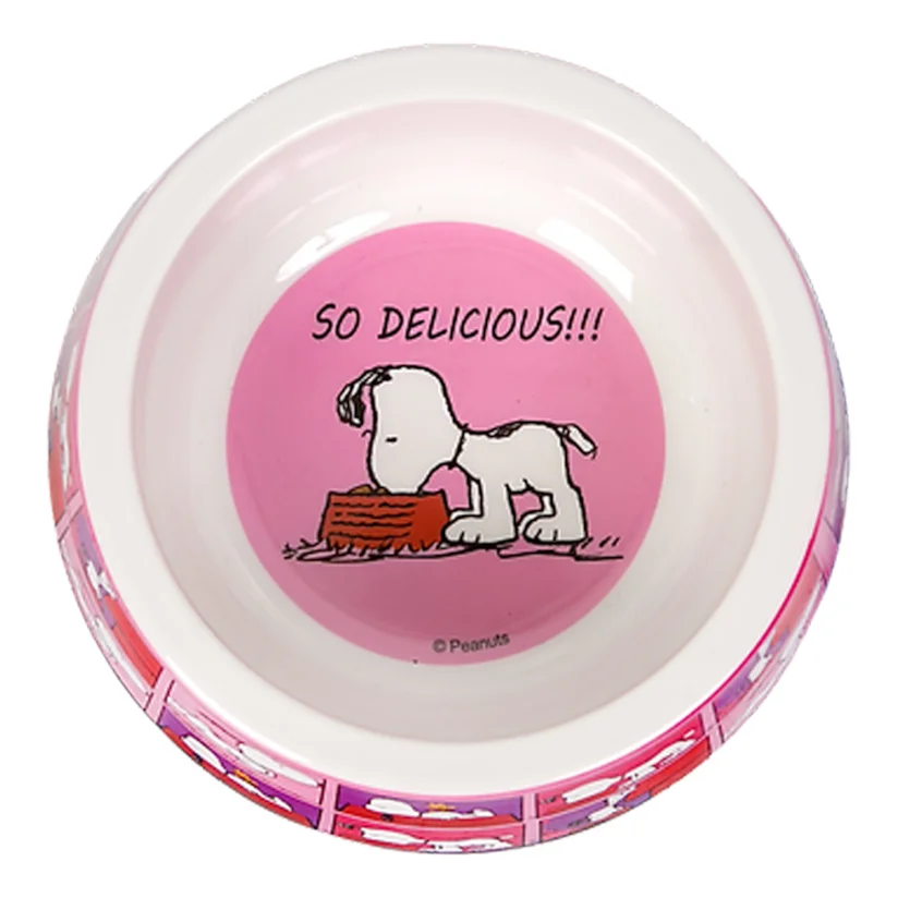 Comedouro Para Cães Melamina Snoopy Quadpink Zooz Pets 250ml