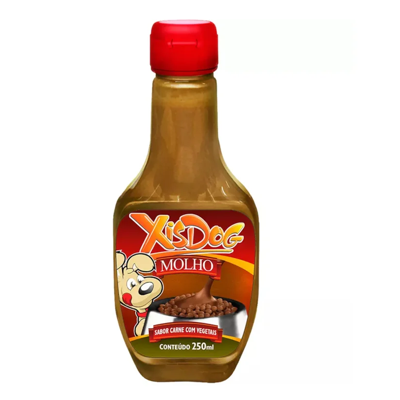 Molho XisDog Para Cães Carne e Vegetais 250ml