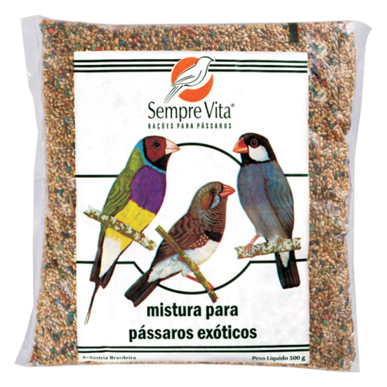 Ração Para Pássaros Exóticos Sempre Vita 500g