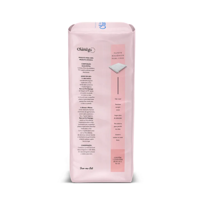 Tapete Higiênico Cães Chamego 80X60 Com 7 Unidades