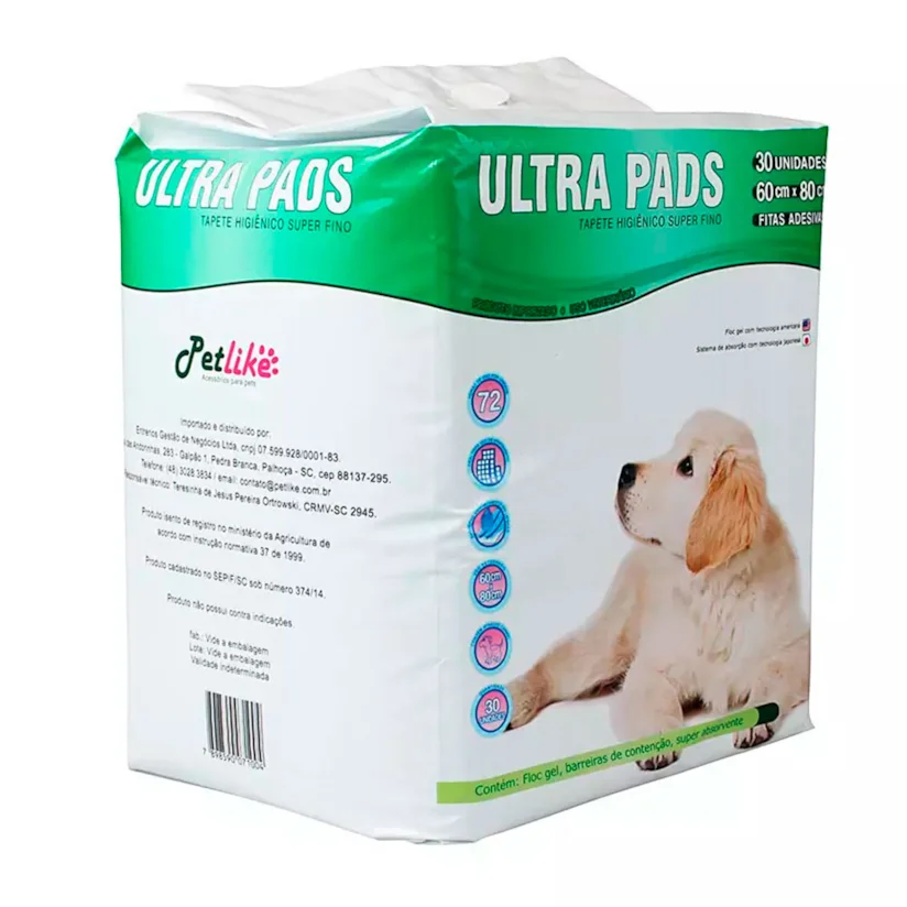 Tapete Higiênico Ultra Pads Petlike 30 Unidades