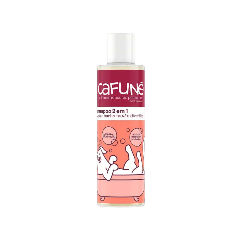 Shampoo Cães e Gatos 2 Em 1 Cafuné 300ml