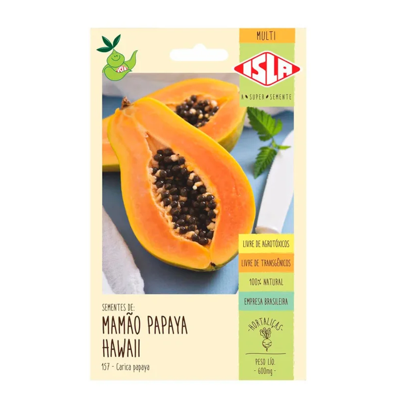 Semente de Mamão Papaya Hawaii Isla