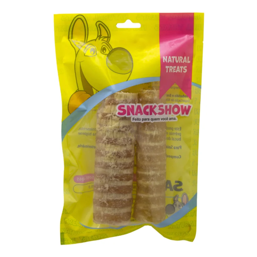 Petisco para Cães Snack Show Traqueia Bovina Shrink 2 Unidades