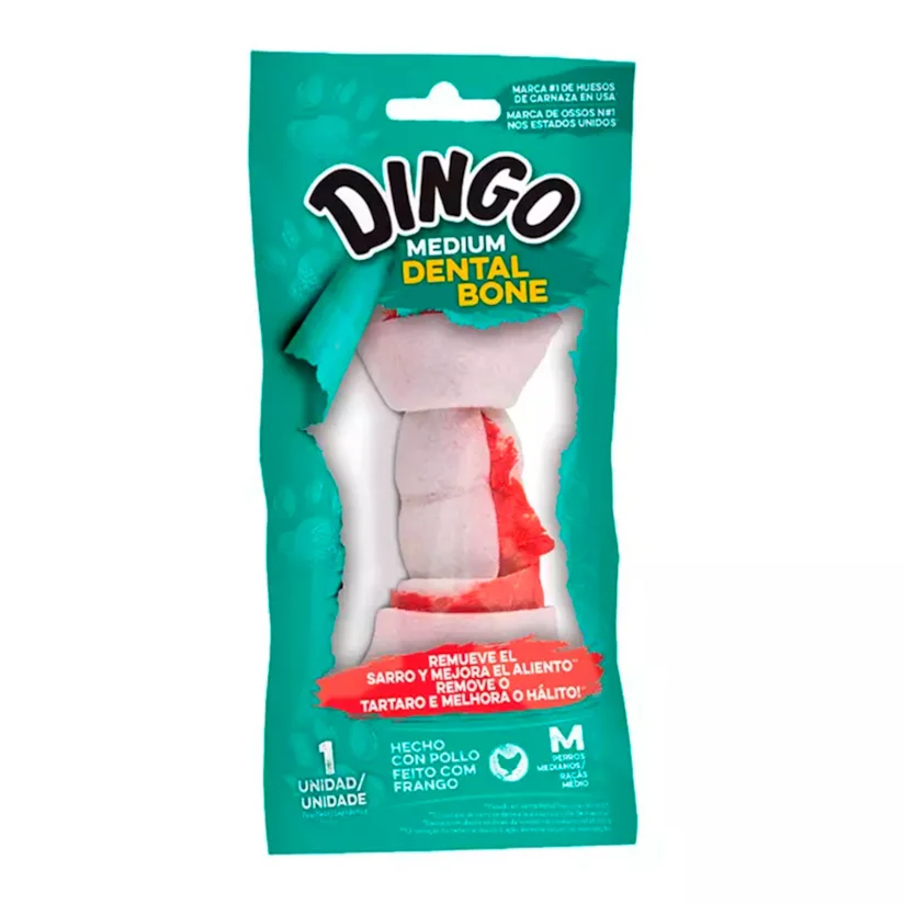 Osso Dingo Cães Premium Dental Bone Médio