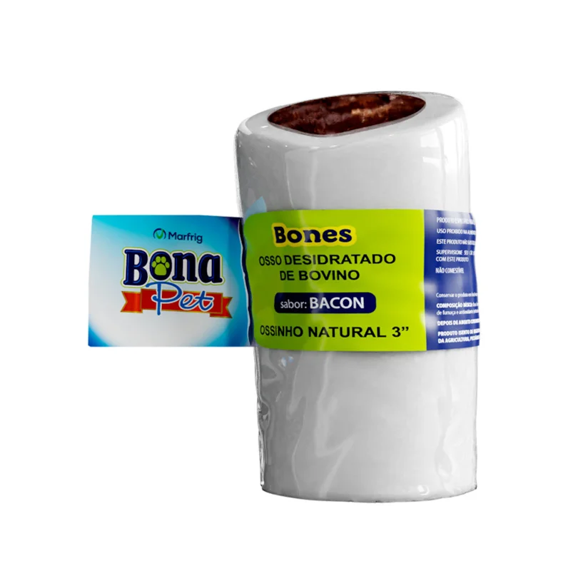 Osso Bonapet para Cães Natural Recheado Sabor Bacon 3