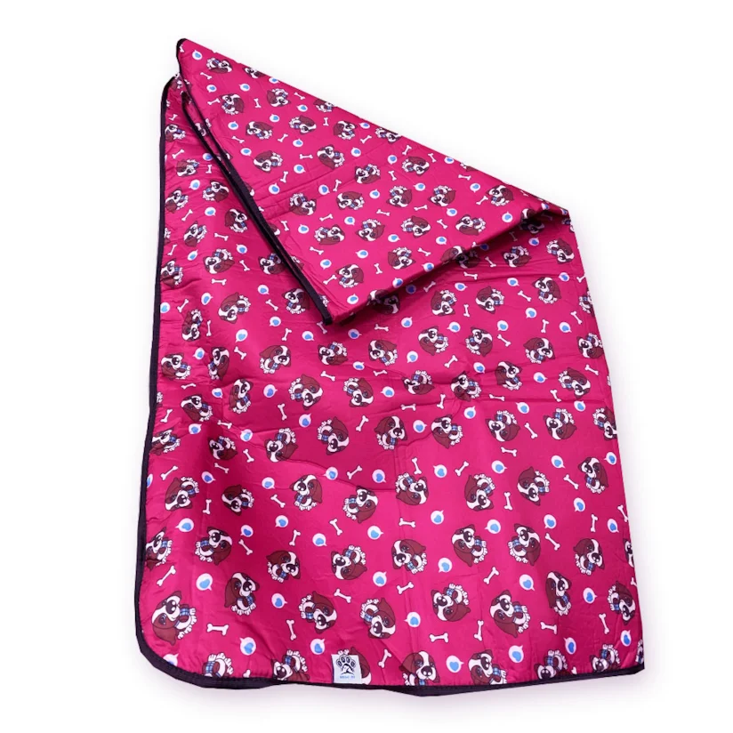 Capa em Nylon Saks Cães e Gatos para Banco Traseiro Rosa