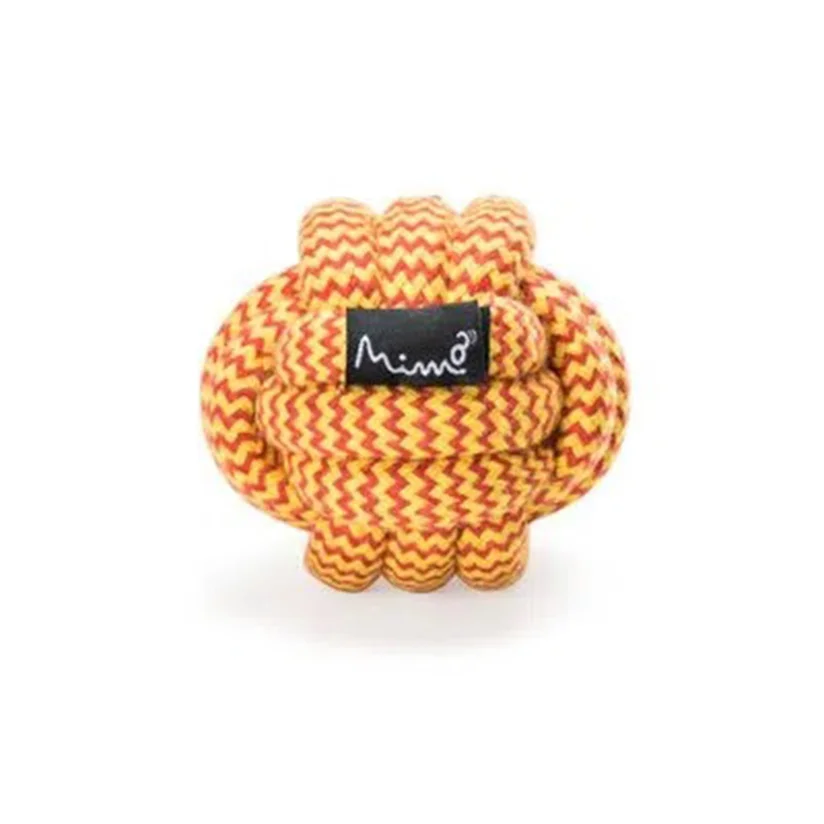 Brinquedo Cães Mimo Bolinha de Corda Amarelo P