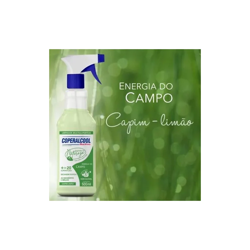 Coperalcool Bacfree Segredos Da Natureza Energia Do Campo Gatilho 500ml