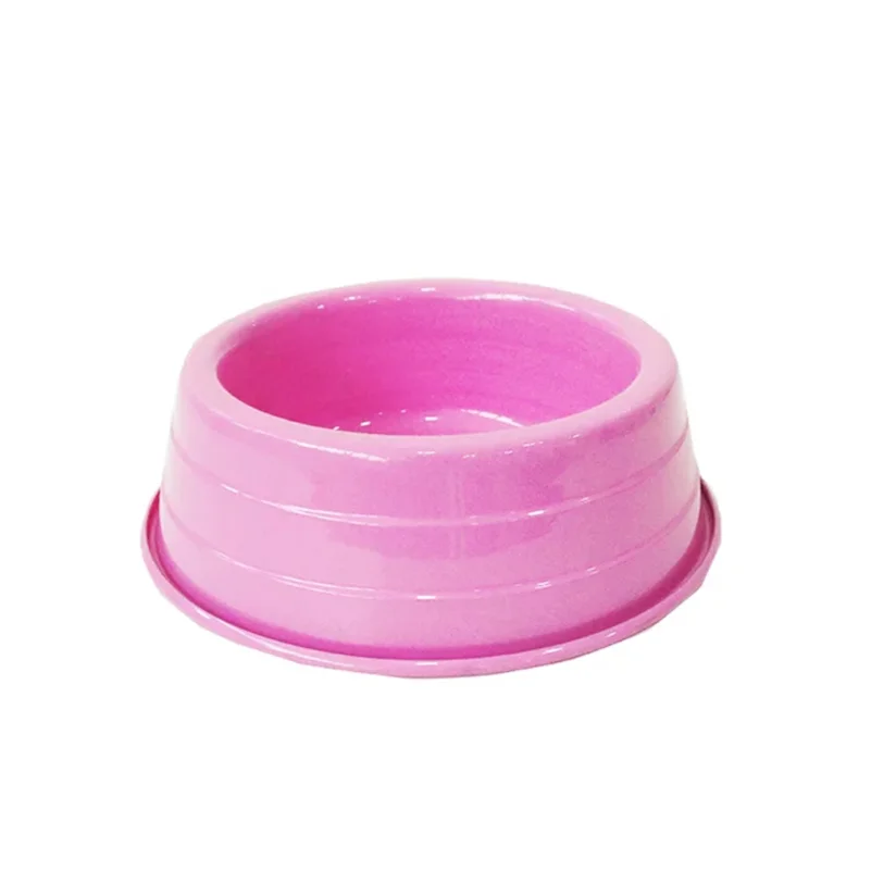 Comedouro Cães Dog Head Alumínio Leve Colorido Rosa Grande 2800ml