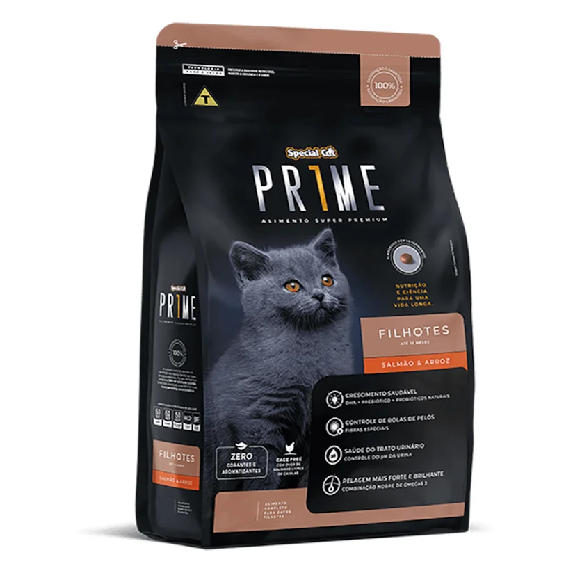 Ração Gatos Special Cat Filhotes Prime Salmão e Arroz 3kg