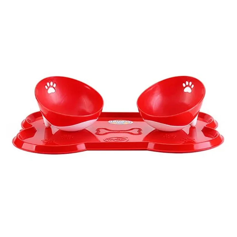 Kit Jogo Americano Osso Grande Vermelho Grande Truqys Pets