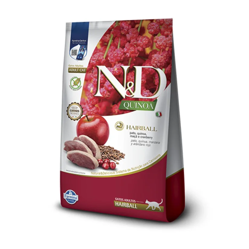 Ração N&D Quinoa Gatos Adultos Hairball 1,5kg