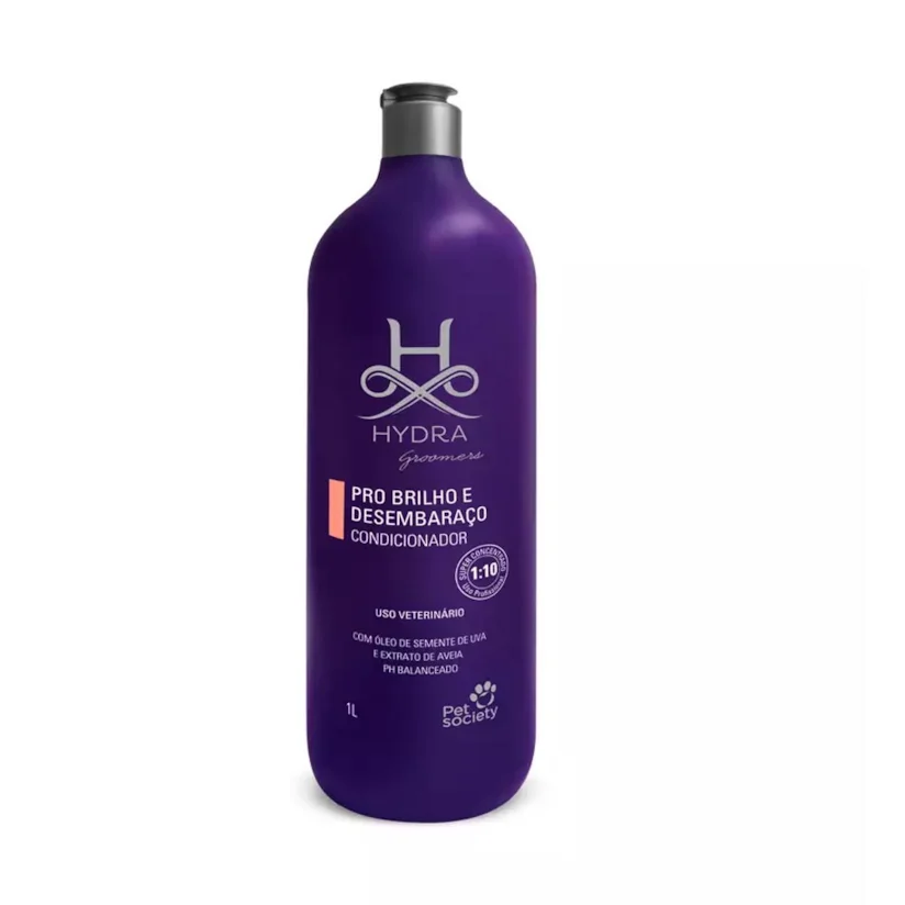 Condicionador Hydra Groomers Brilho e Desembaraço Pet Society 1L