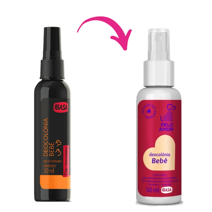 Deocolônia para Cães e Gatos Pelo Amor Bebê Ibasa 50ml